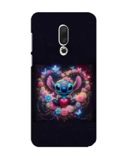 Чехол для Meizu 15 с картинкой «Stitch в цветах»