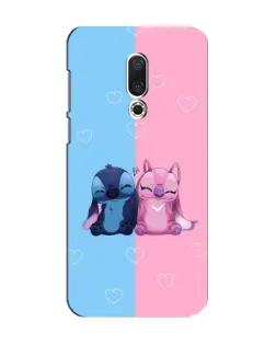 Чехол для Meizu 15 с картинкой «Stitch и Angel Love»