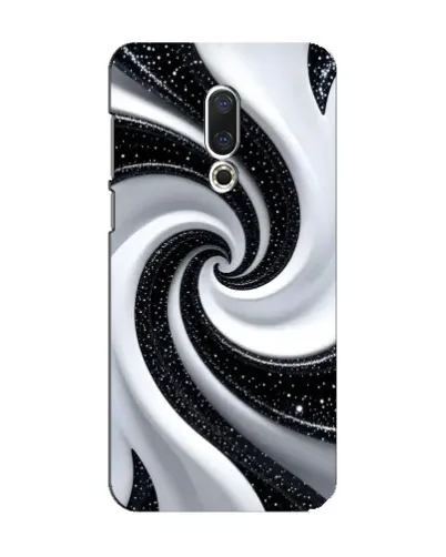Чохол для Meizu 15 з картинкою «Чорно-біла спіраль»