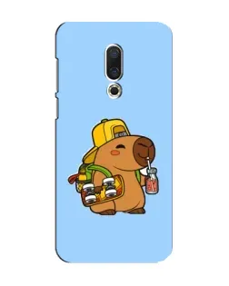 Чехол для Meizu 15 с картинкой «Капибара на скейте»
