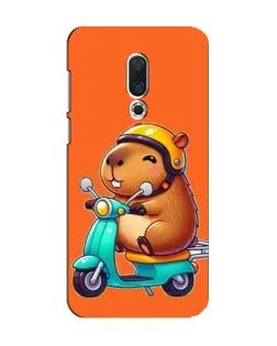 Чехол для Meizu 15 с картинкой «Капибара на скутере»