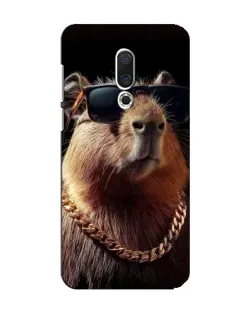 Чехол для Meizu 15 с картинкой «Капибара золотая цепь»