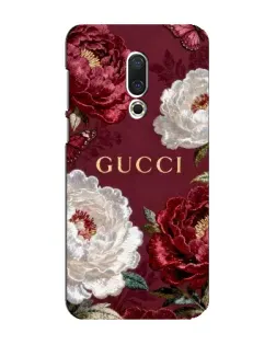 Чехол для Meizu 16 Plus с картинкой «Gucci — бордовые розы»