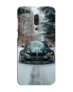 Чехол для Meizu 16 Plus с картинкой «BMW в зимнем лесу»