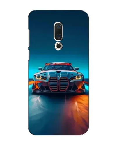 Чехол для Meizu 16 Plus с картинкой «BMW — огни неона» Чехол для Meizu 16 Plus с картинкой «BMW — огни неона»