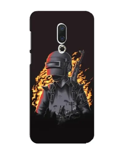 Чохол для Meizu 16 Plus з картинкою «PUBG — вогняний силует»