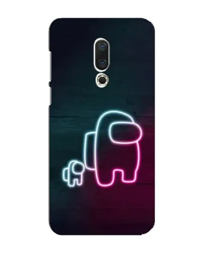 Чехол для Meizu 16 Plus с картинкой «Among Us неон-арт»