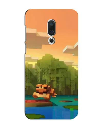 Чохол для Meizu 16 Plus з картинкою «Майнкрафт захід сонця»