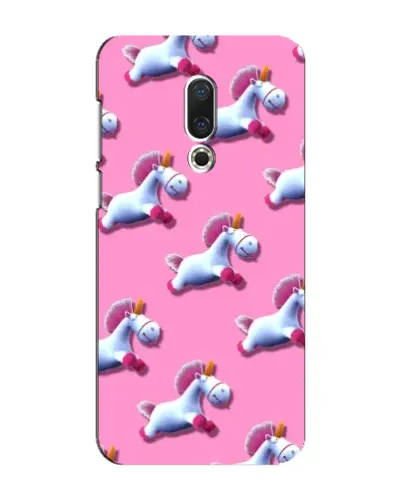 Чехол для Meizu 16 Plus с картинкой «Единороги на розовом»