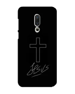 Чехол для Meizu 16 Plus с картинкой «Графический крест Jesus»