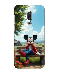 Чехол для Meizu 16 Plus с картинкой «Микки на скамейке»