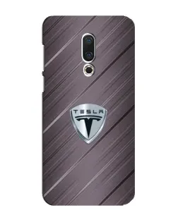 Чехол для Meizu 16 Plus с картинкой «Металлическая текстура Tesla»