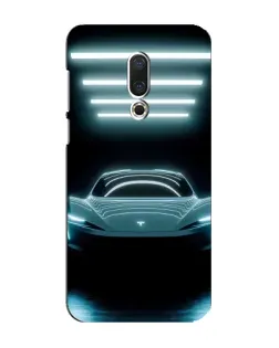 Чехол для Meizu 16 Plus с картинкой «Tesla в неоне»