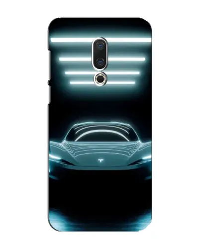 Чехол для Meizu 16 Plus с картинкой «Tesla в неоне» Чехол для Meizu 16 Plus с картинкой «Tesla в неоне»