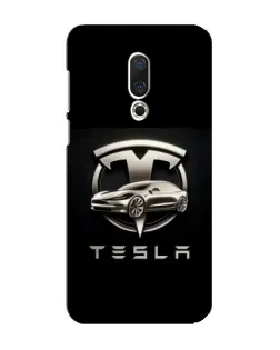 Чехол для Meizu 16 Plus с картинкой «Tesla — серебристое авто»