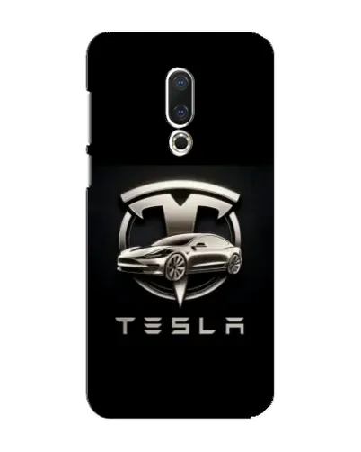Чехол для Meizu 16 Plus с картинкой «Tesla — серебристое авто» Чехол для Meizu 16 Plus с картинкой «Tesla — серебристое авто»