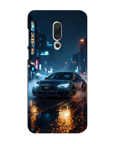Чехол для Meizu 16 Plus с картинкой «Ночной город и Audi»