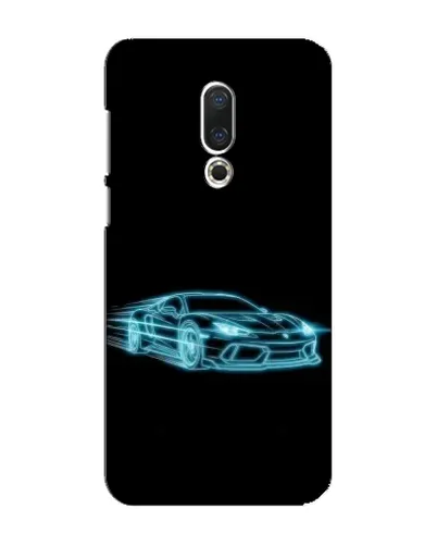 Чехол для Meizu 16 Plus с картинкой «Неоновый контур Lamborghini»