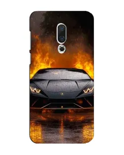 Чехол для Meizu 16 Plus с картинкой «Lamborghini в огне»