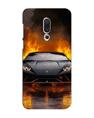 Чехол для Meizu 16 Plus с картинкой «Lamborghini в огне»