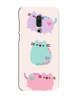 Чехол для Meizu 16 Plus с картинкой «Pusheen трио» Чехол для Meizu 16 Plus с картинкой «Pusheen трио»