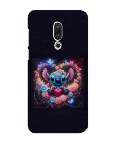 Чехол для Meizu 16 Plus с картинкой «Stitch в цветах»