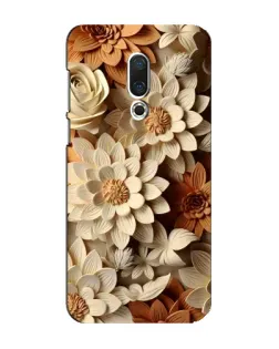 Чохол для Meizu 16 Plus з картинкою «Бежевий флористичний декор»