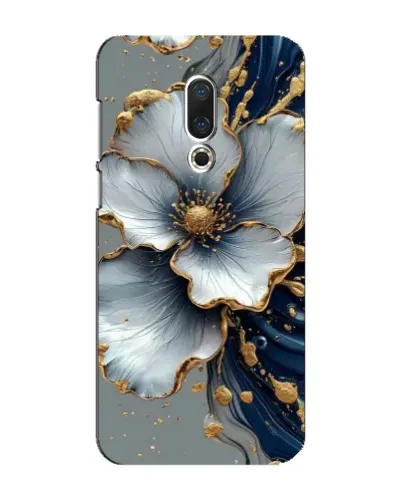 Чехол для Meizu 16 Plus с картинкой «Белый цветок и золотой флюид» Чехол для Meizu 16 Plus с картинкой «Белый цветок и золотой флюид»