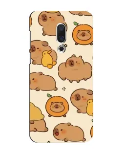 Чехол для Meizu 16 Plus с картинкой «Капибары с апельсинами»
