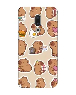 Чехол для Meizu 16 Plus с картинкой «Капибары паттерн»