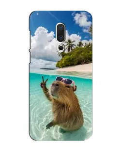 Чехол для Meizu 16 Plus с картинкой «Капибара на море»