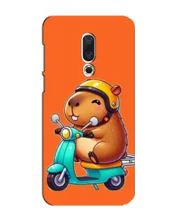 Чехол для Meizu 16 Plus с картинкой «Капибара на скутере»