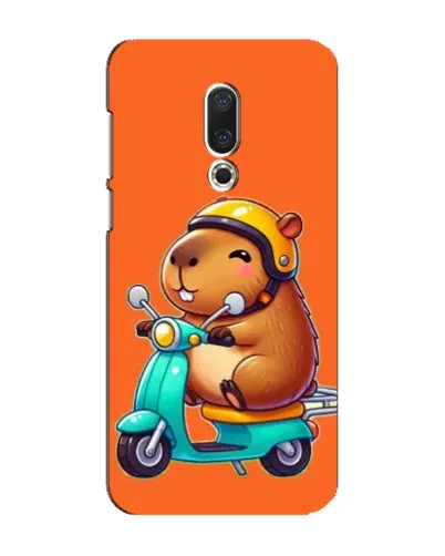 Чехол для Meizu 16 Plus с картинкой «Капибара на скутере» Чехол для Meizu 16 Plus с картинкой «Капибара на скутере»