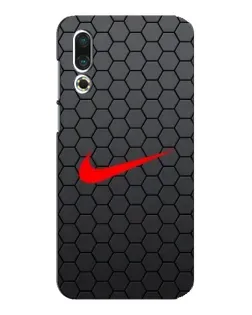 Чехол для Meizu 16s с картинкой «Nike — карбоновая сетка»