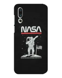 Чехол для Meizu 16s с картинкой «NASA — шагаем по Луне»