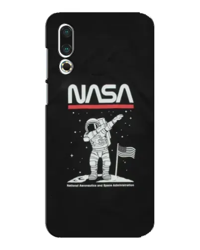 Чехол для Meizu 16s с картинкой «NASA — шагаем по Луне»