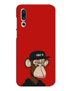 Чехол для Meizu 16s с картинкой «Bored Ape — красный фон»