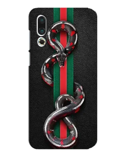 Чехол для Meizu 16s с картинкой «Gucci — змея на полосе» Чехол для Meizu 16s с картинкой «Gucci — змея на полосе»
