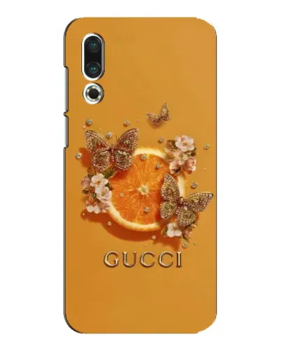 Чехол для Meizu 16s с картинкой «Gucci — золотые бабочки» Чехол для Meizu 16s с картинкой «Gucci — золотые бабочки»