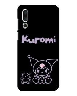 Чехол для Meizu 16s с картинкой «Kuromi — черный минимализм»