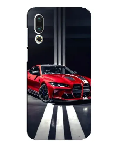 Чехол для Meizu 16s с картинкой «Красная BMW на дороге»