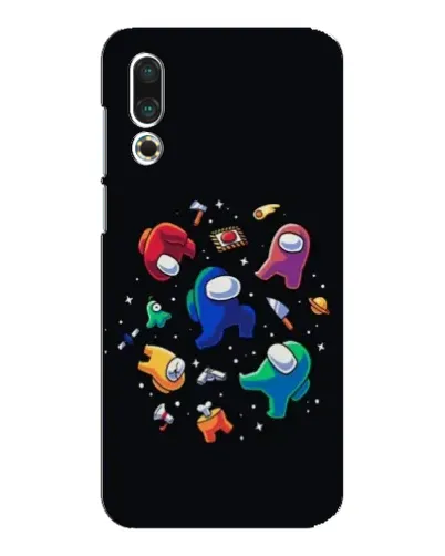 Чехол для Meizu 16s с картинкой «Among Us космос» Чехол для Meizu 16s с картинкой «Among Us космос»