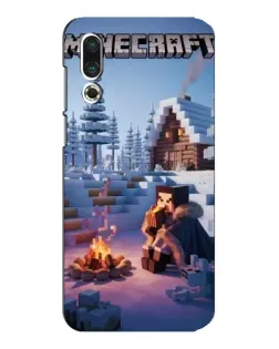 Чохол для Meizu 16s з картинкою «Зимовий Minecraft»