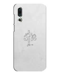 Чехол для Meizu 16s с картинкой «Иоанна 3:16 Крест»
