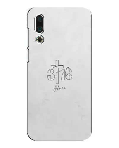 Чехол для Meizu 16s с картинкой «Иоанна 3:16 Крест»