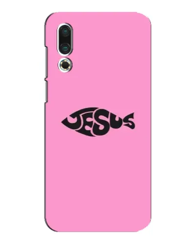 Чехол для Meizu 16s с картинкой «Розовый символ  Jesus»