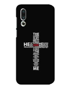 Чехол для Meizu 16s с картинкой «Текстовый крест»