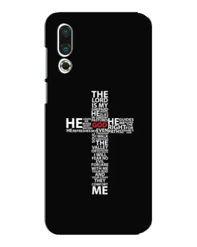Чехол для Meizu 16s с картинкой «Текстовый крест» Чехол для Meizu 16s с картинкой «Текстовый крест»