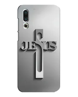 Чехол для Meizu 16s с картинкой «Металлический крест Jesus»