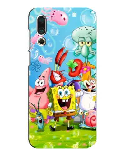 Чехол для Meizu 16s с картинкой «Губка Боб и друзья» Чехол для Meizu 16s с картинкой «Губка Боб и друзья»